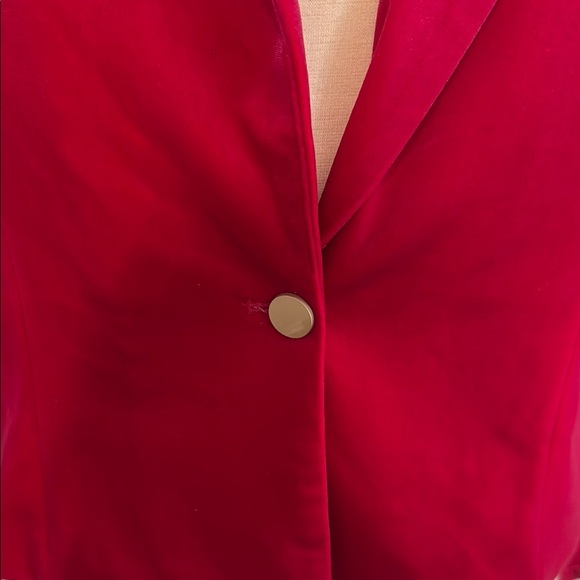 Allegra K Pink Velvet Cropped Blazer - Picture 2 of 5